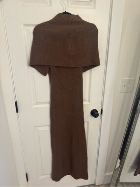 Cider Brown Knit Maxi Dress